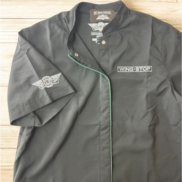 Wingstop Tops - NEW Wingstop Restaurant Employee Uniform Short Sleeve Shirt Black Ladies Medium
